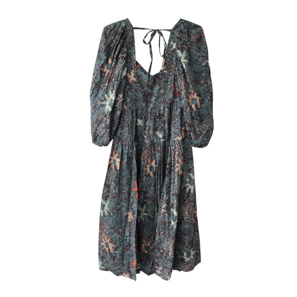 Pre Loved Ulla Johnson Kemala Floral Print Midi Dress in Multicolor Cotton Women - Picture 5 of 8